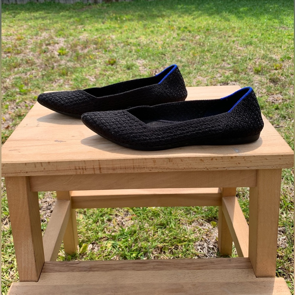Rothy’s The Point Black Ballet Flat Shoes - Size 5